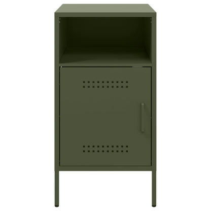 Comodini 2 pz Verde Oliva 36x39x68 cm in Acciaio - homemem39