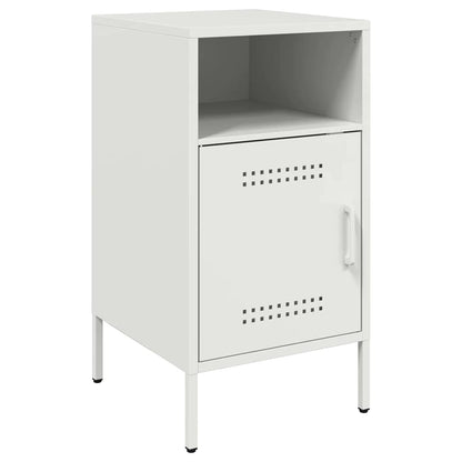 Comodini 2 pz Bianchi 36x39x68 cm in Acciaio - homemem39