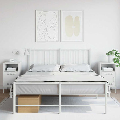 Comodini 2 pz Bianchi 36x39x68 cm in Acciaio - homemem39