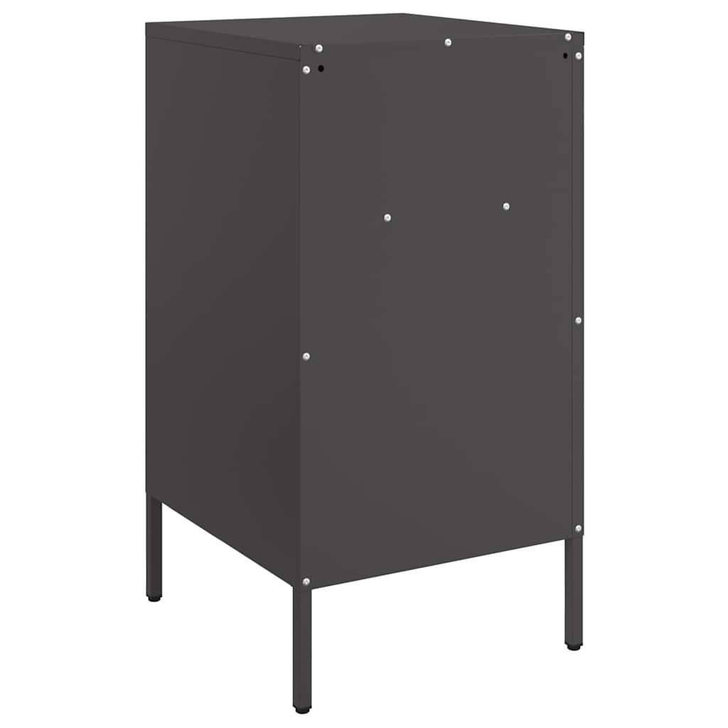 Comodino Nero 36x39x68 cm in Acciaio | homemem39