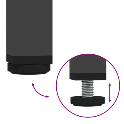 Comodini 2 pz Neri 36x39x68 cm in Acciaio - homemem39