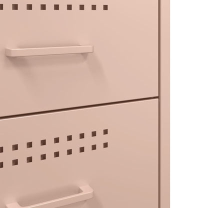 Comodino Rosa 36x39x68 cm in Acciaio - homemem39