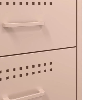 Comodini 2 pz Rosa 36x39x68 cm in Acciaio - homemem39