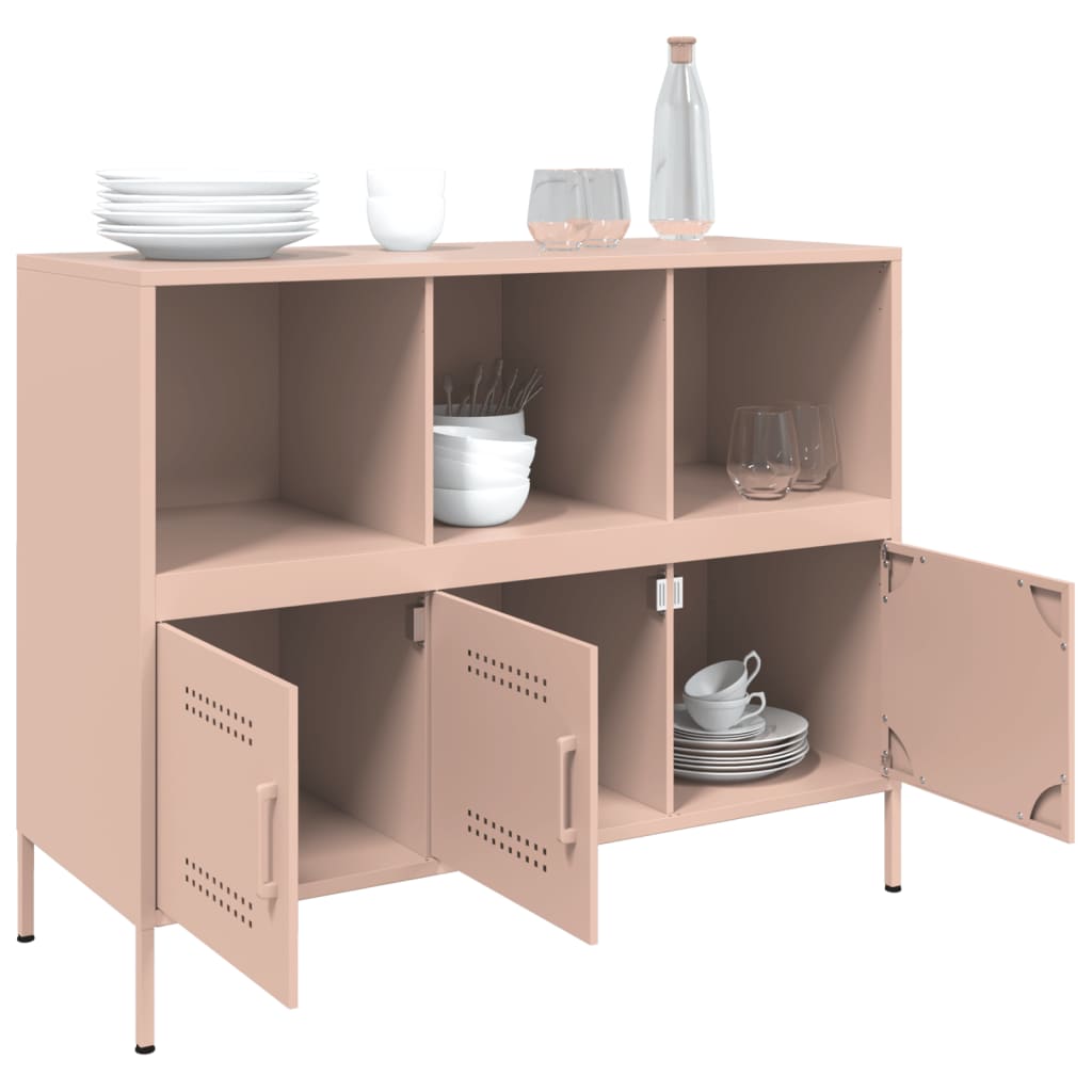 Credenza Rosa 100,5x39x79 cm in Acciaio - homemem39