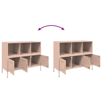 Credenza Rosa 100,5x39x79 cm in Acciaio - homemem39