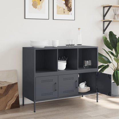Credenza Antracite 100,5x39x79 cm in Acciaio