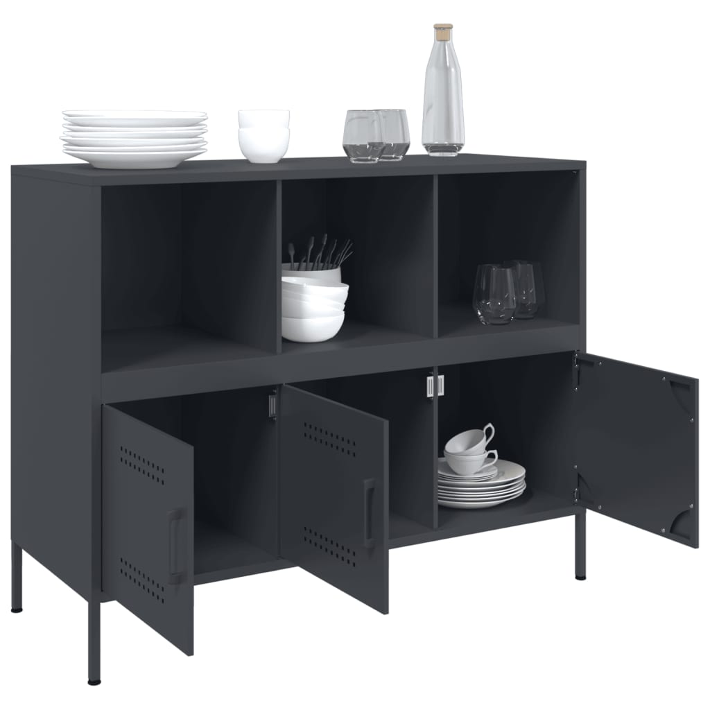 Credenza Antracite 100,5x39x79 cm in Acciaio