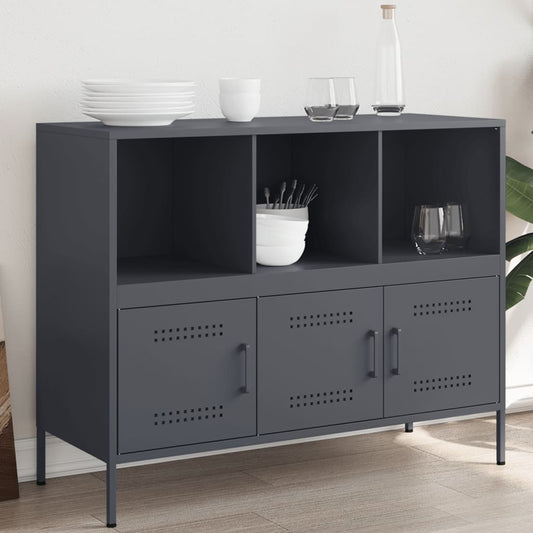 Credenza Antracite 100,5x39x79 cm in Acciaio