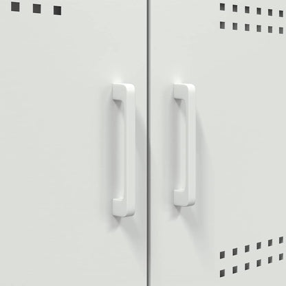 Credenza Bianca 100,5x39x79 cm in Acciaio