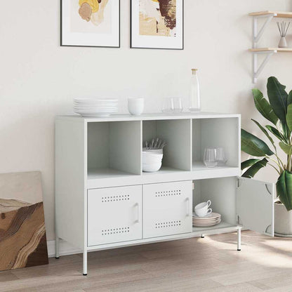 Credenza Bianca 100,5x39x79 cm in Acciaio