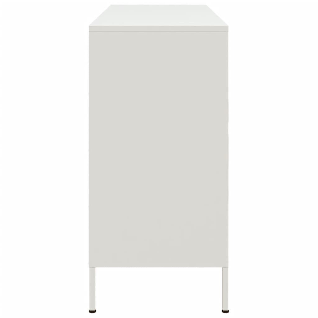 Credenza Bianca 100,5x39x79 cm in Acciaio - homemem39