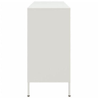 Credenza Bianca 100,5x39x79 cm in Acciaio - homemem39