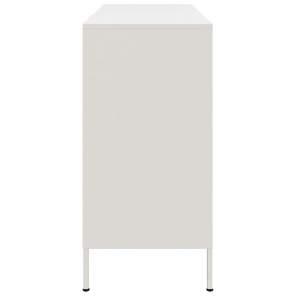 Credenza Bianca 100,5x39x79 cm in Acciaio