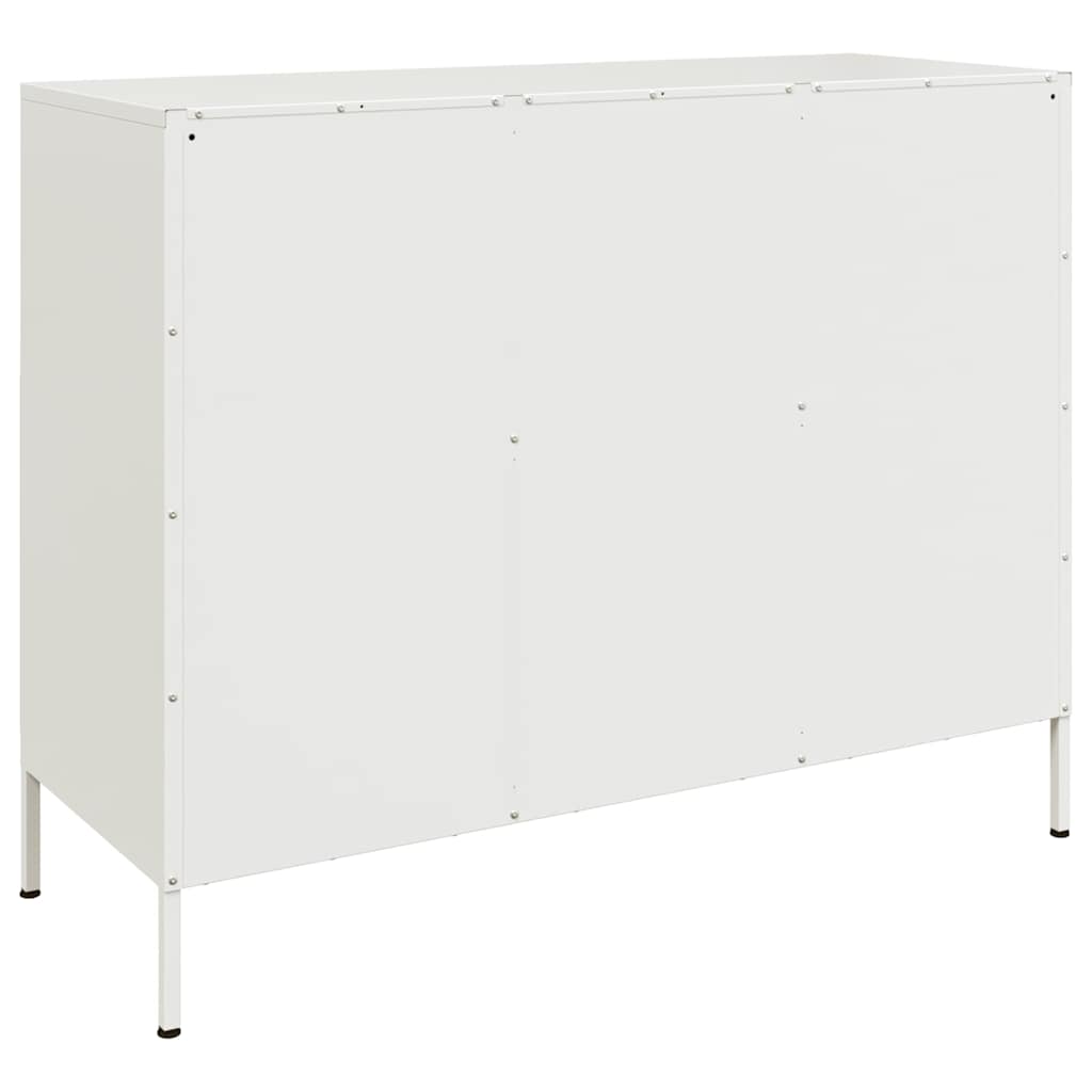 Credenza Bianca 100,5x39x79 cm in Acciaio