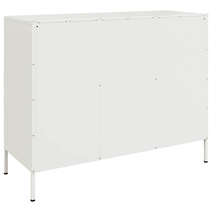 Credenza Bianca 100,5x39x79 cm in Acciaio
