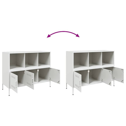 Credenza Bianca 100,5x39x79 cm in Acciaio
