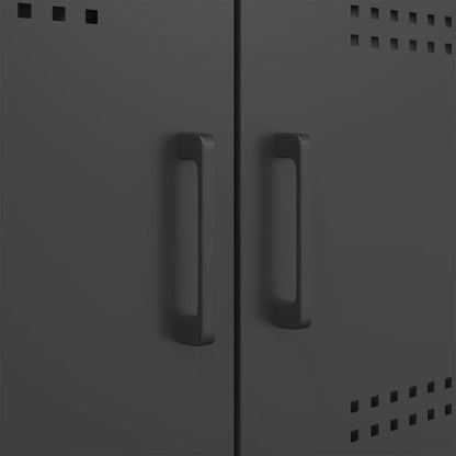 Credenza Nera 100,5x39x79 cm in Acciaio