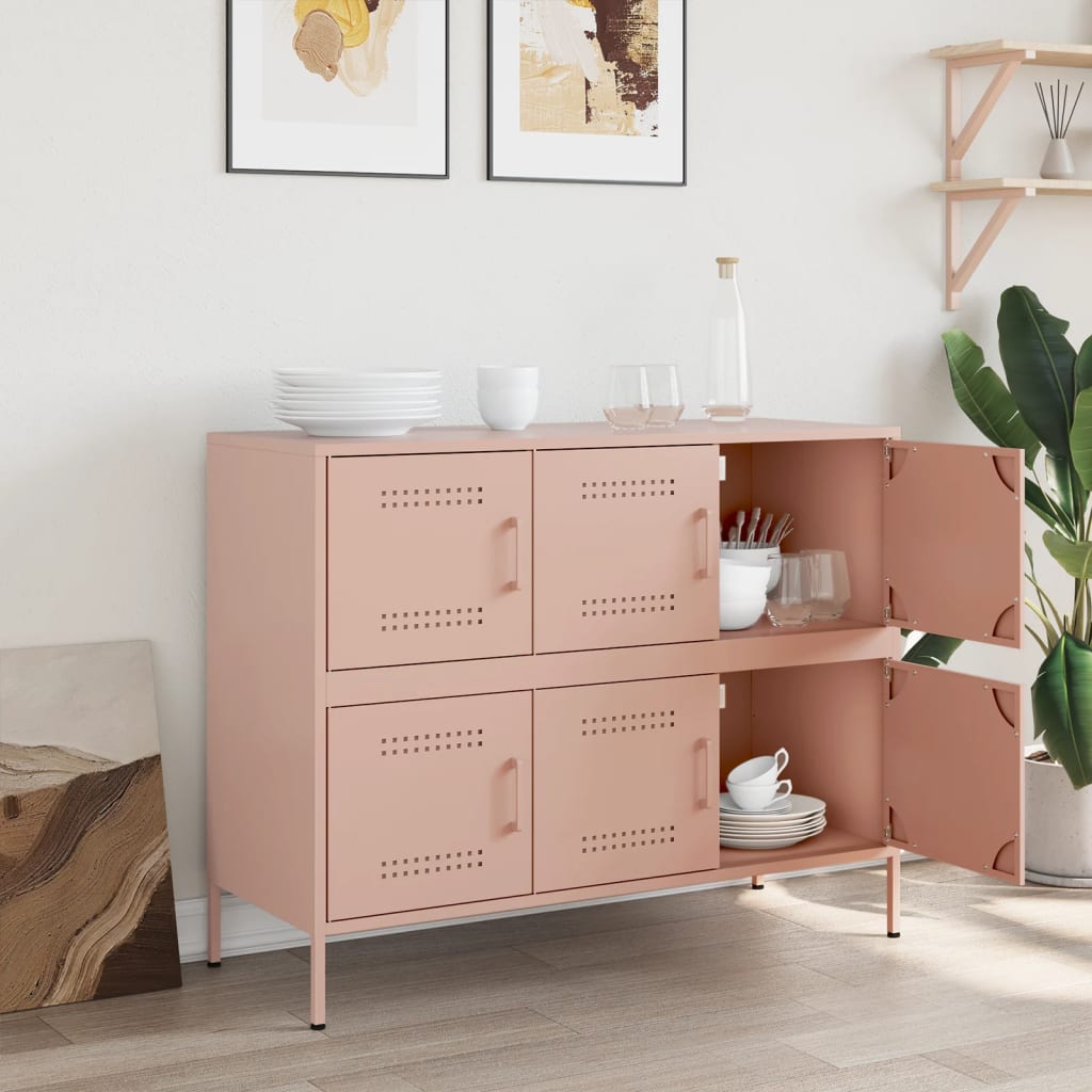 Credenza Rosa 100,5x39x79 cm in Acciaio