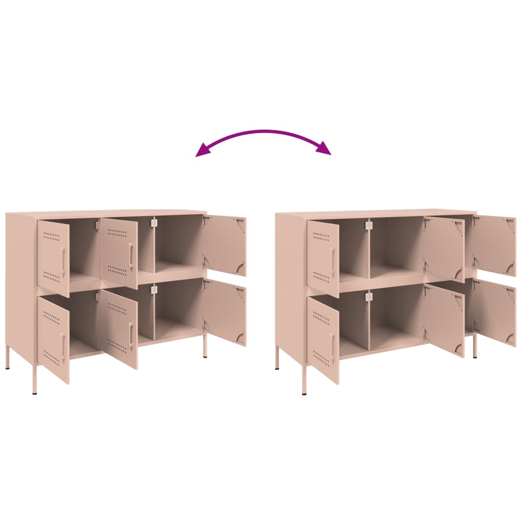 Credenza Rosa 100,5x39x79 cm in Acciaio