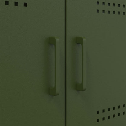 Credenza Verde Oliva 100,5x39x79 cm in Acciaio
