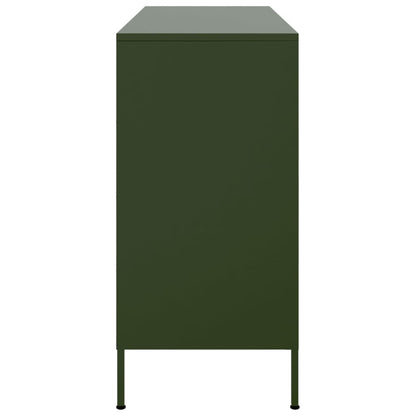Credenza Verde Oliva 100,5x39x79 cm in Acciaio