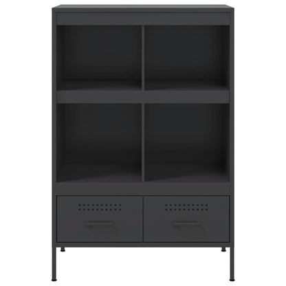 Credenza Nera 68x39x101,5 cm in Acciaio