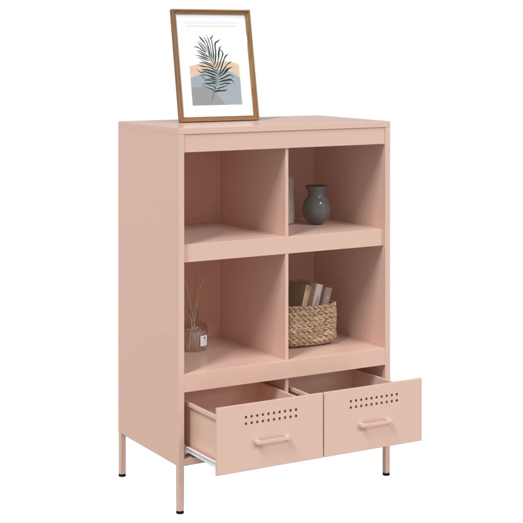 Credenza Rosa 68x39x101,5 cm in Acciaio - homemem39