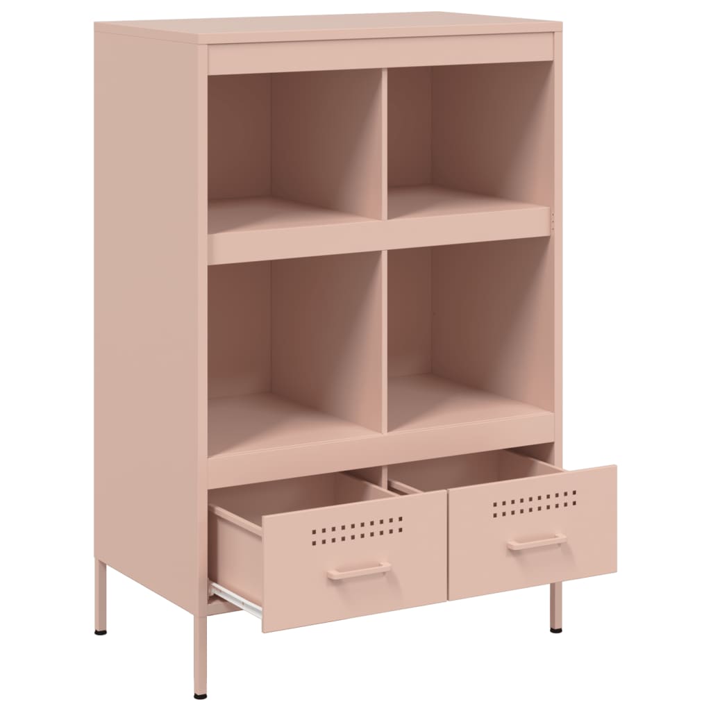 Credenza Rosa 68x39x101,5 cm in Acciaio - homemem39