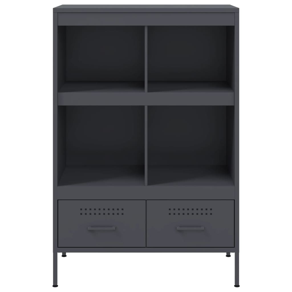 Credenza Antracite 68x39x101,5 cm Acciaio