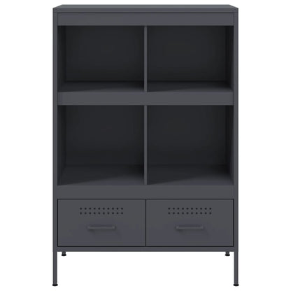 Credenza Antracite 68x39x101,5 cm Acciaio