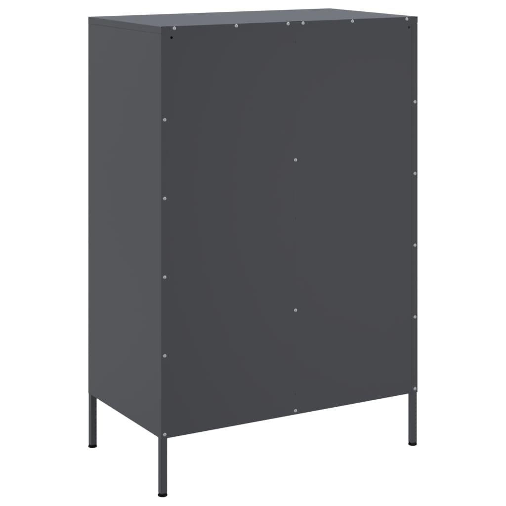 Credenza Antracite 68x39x101,5 cm Acciaio