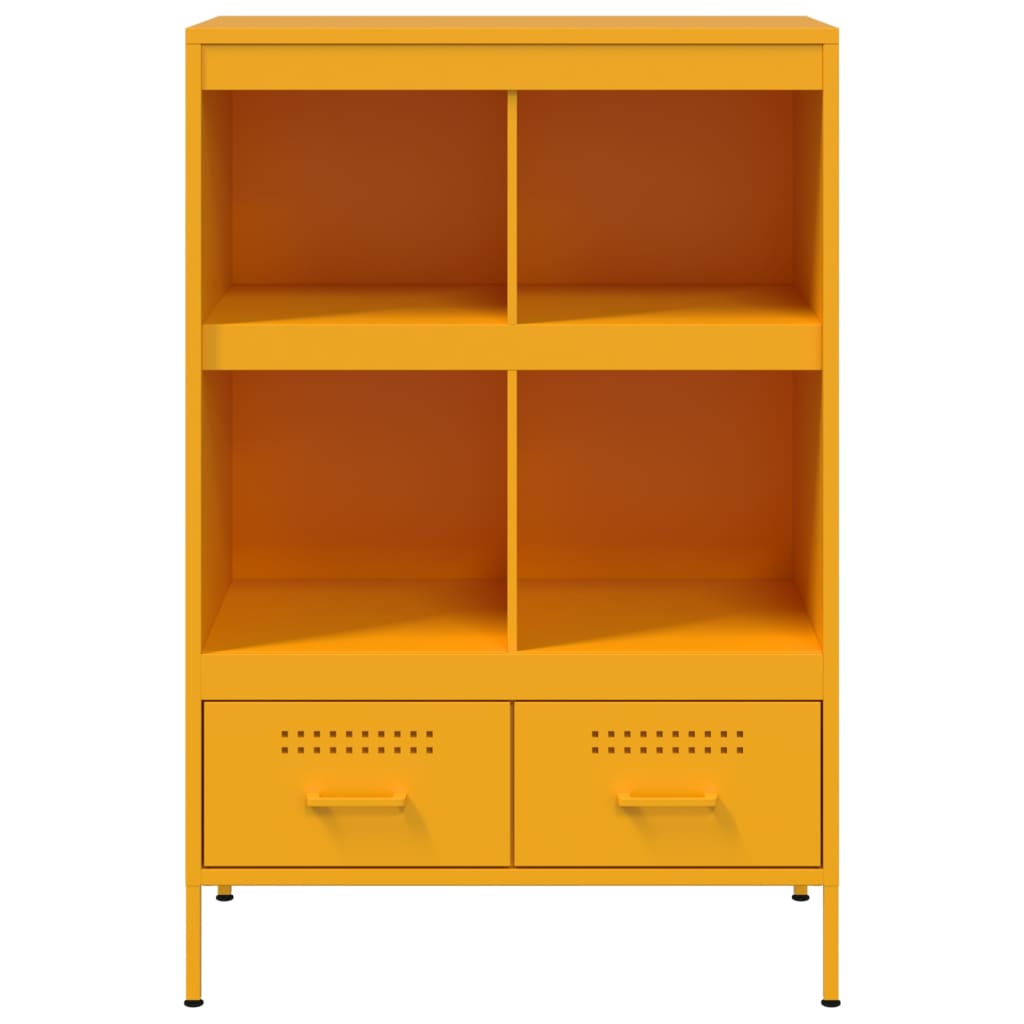 Credenza Giallo Senape 68x39x101,5 cm in Acciaio