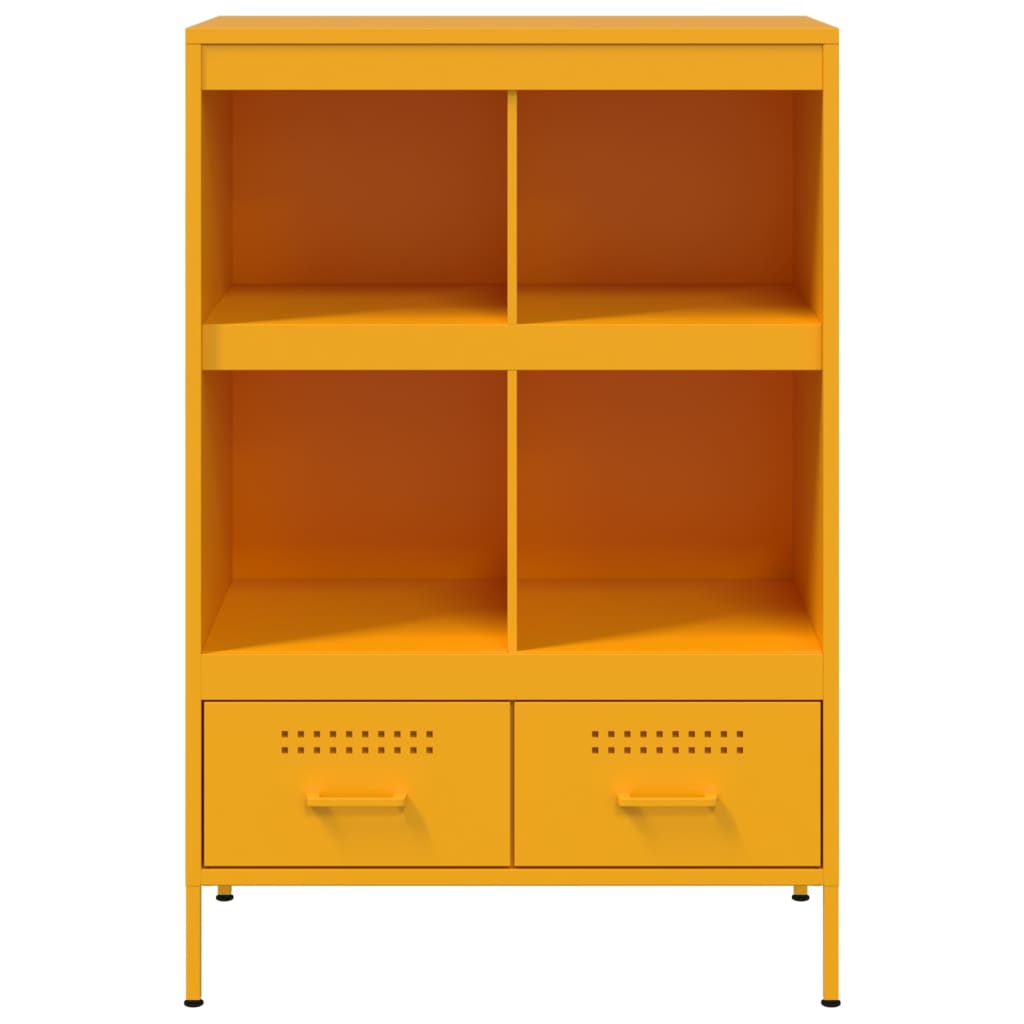 Credenza Giallo Senape 68x39x101,5 cm in Acciaio - homemem39