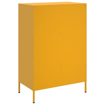 Credenza Giallo Senape 68x39x101,5 cm in Acciaio