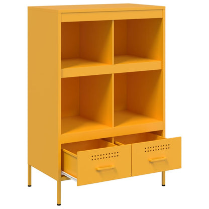 Credenza Giallo Senape 68x39x101,5 cm in Acciaio