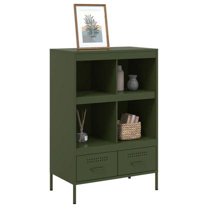 Credenza Verde Oliva 68x39x101,5 cm in Acciaio