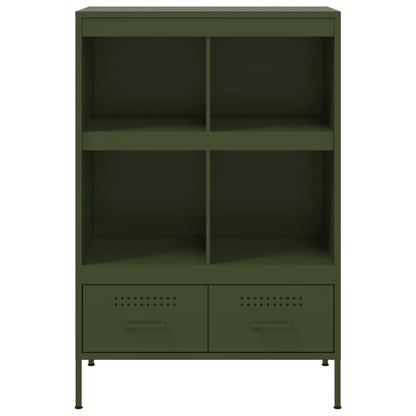 Credenza Verde Oliva 68x39x101,5 cm in Acciaio - homemem39
