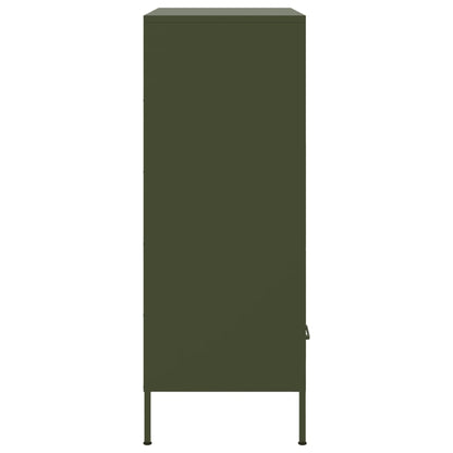 Credenza Verde Oliva 68x39x101,5 cm in Acciaio