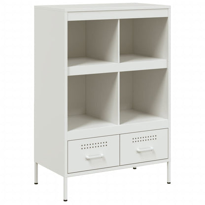 Credenza Bianca 68x39x101,5 cm in Acciaio - homemem39