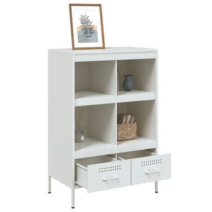 Credenza Bianca 68x39x101,5 cm in Acciaio