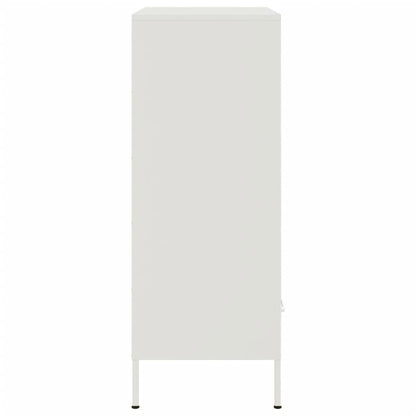 Credenza Bianca 68x39x101,5 cm in Acciaio - homemem39