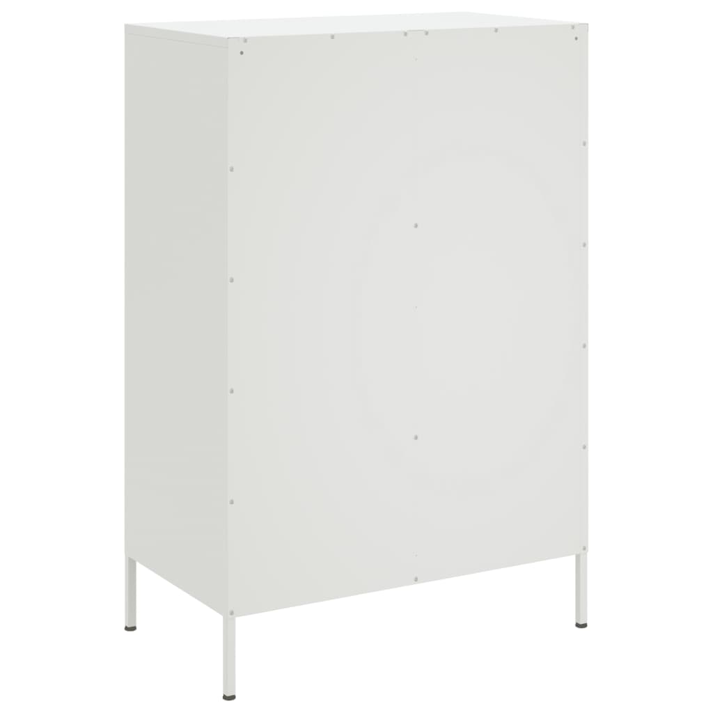 Credenza Bianca 68x39x101,5 cm in Acciaio