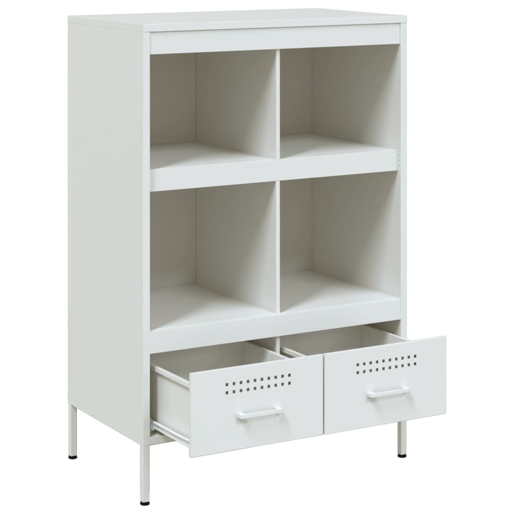 Credenza Bianca 68x39x101,5 cm in Acciaio