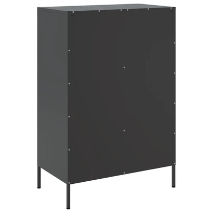 Credenza Nera 68x39x101,5 cm in Acciaio