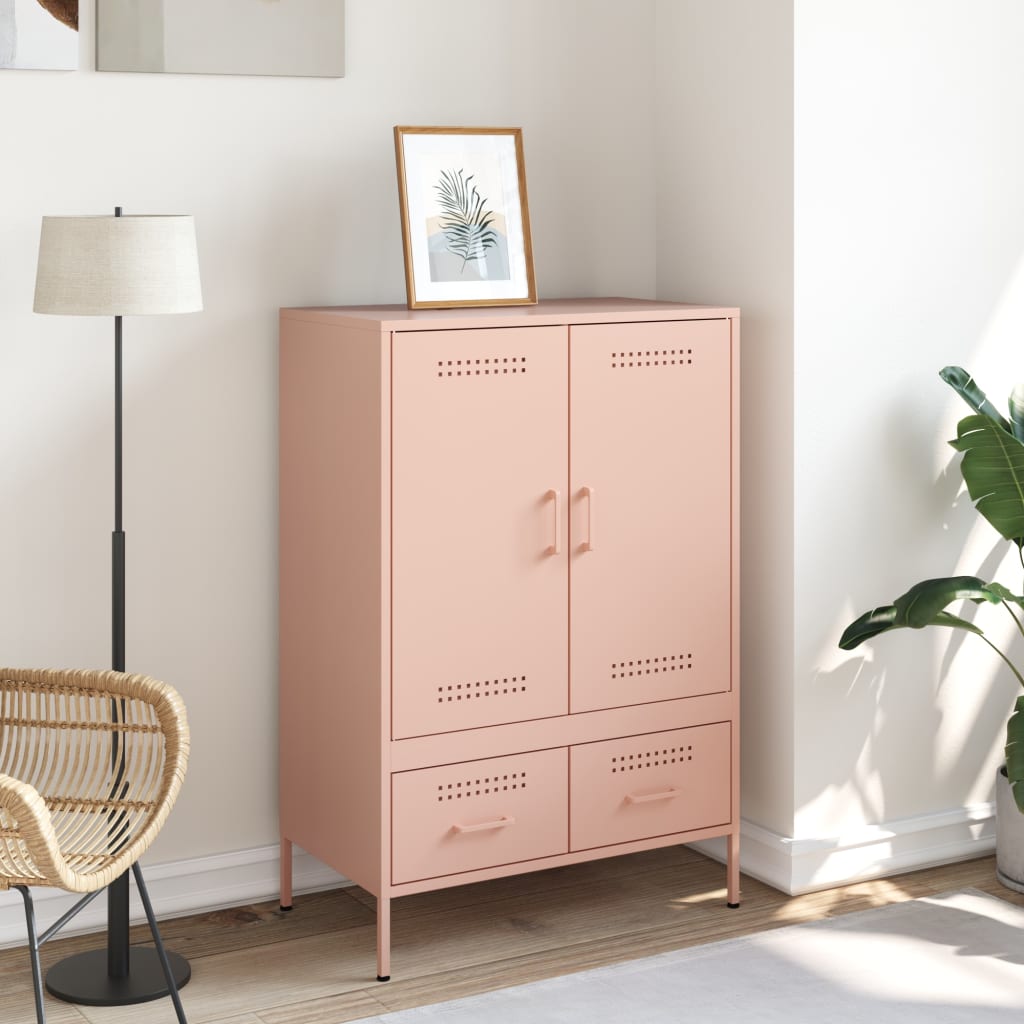 Credenza Rosa 68x39x101,5 cm in Acciaio