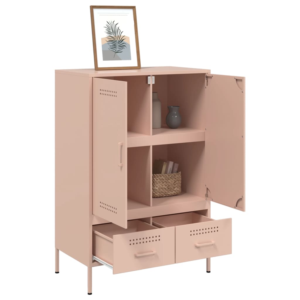 Credenza Rosa 68x39x101,5 cm in Acciaio