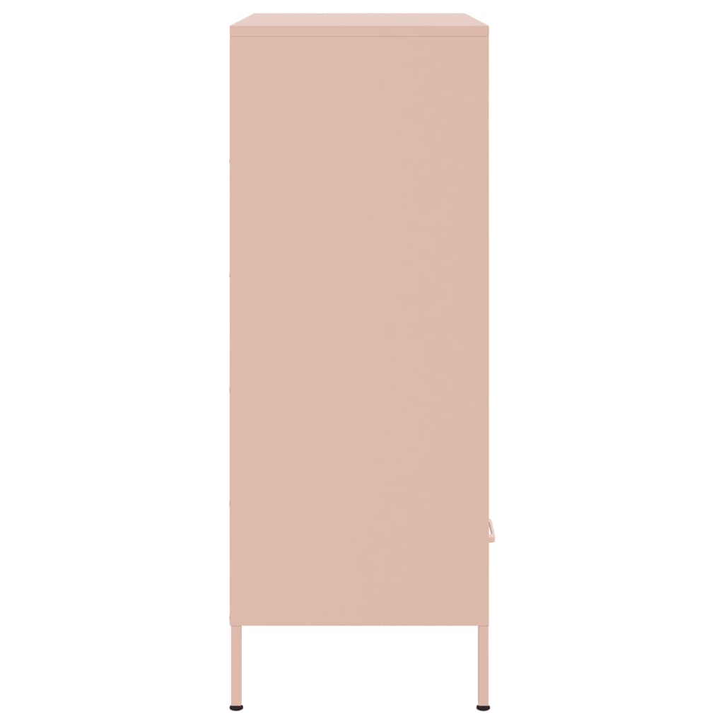 Credenza Rosa 68x39x101,5 cm in Acciaio - homemem39