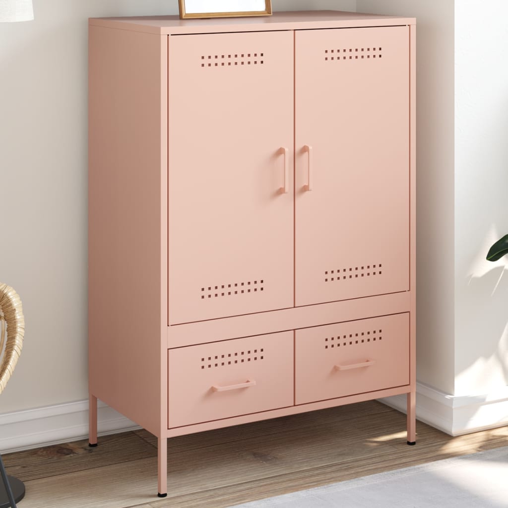 Credenza Rosa 68x39x101,5 cm in Acciaio - homemem39