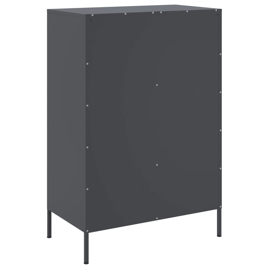 Credenza Antracite 68x39x101,5 cm Acciaio