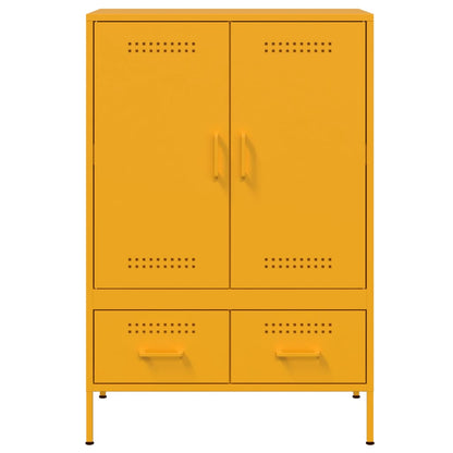 Credenza Giallo Senape 68x39x101,5 cm in Acciaio